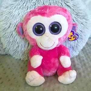 TY Beanie Boos 2012 RARE 9" Monkey: Razberry